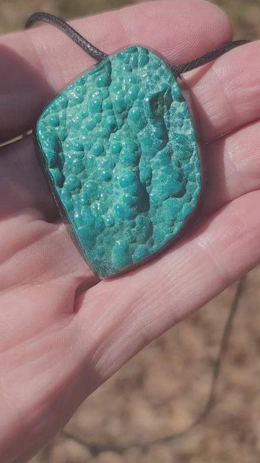 Congo Botryoidal Chrysocolla Drilled Gemstone