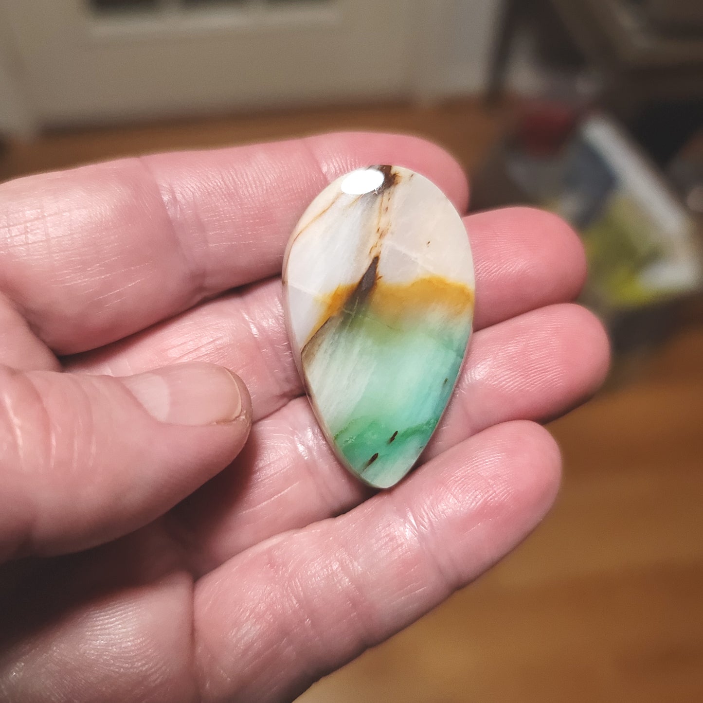 Turkish Colla Wood Cabochon - front view