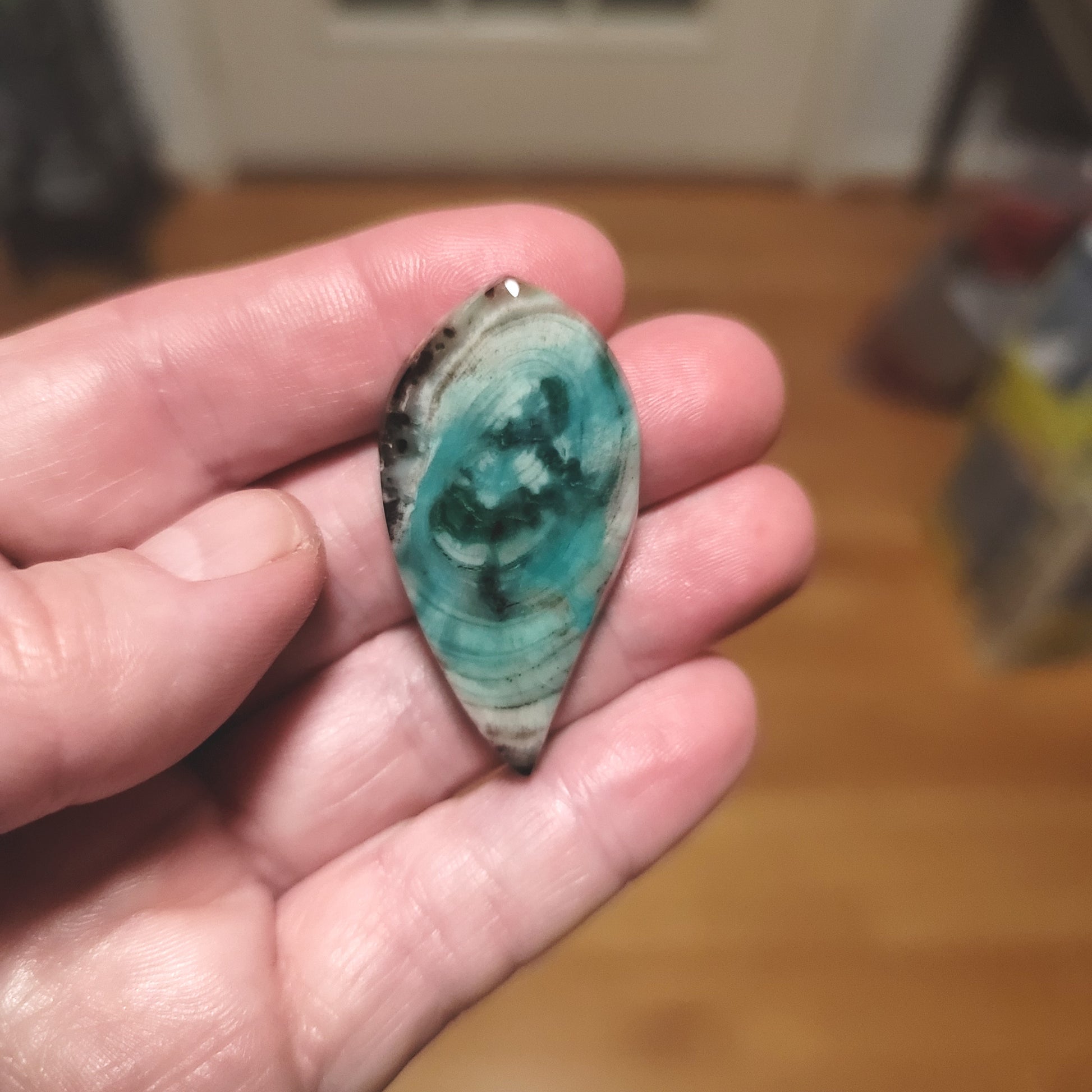 Turkish Colla Wood Cabochon - front view