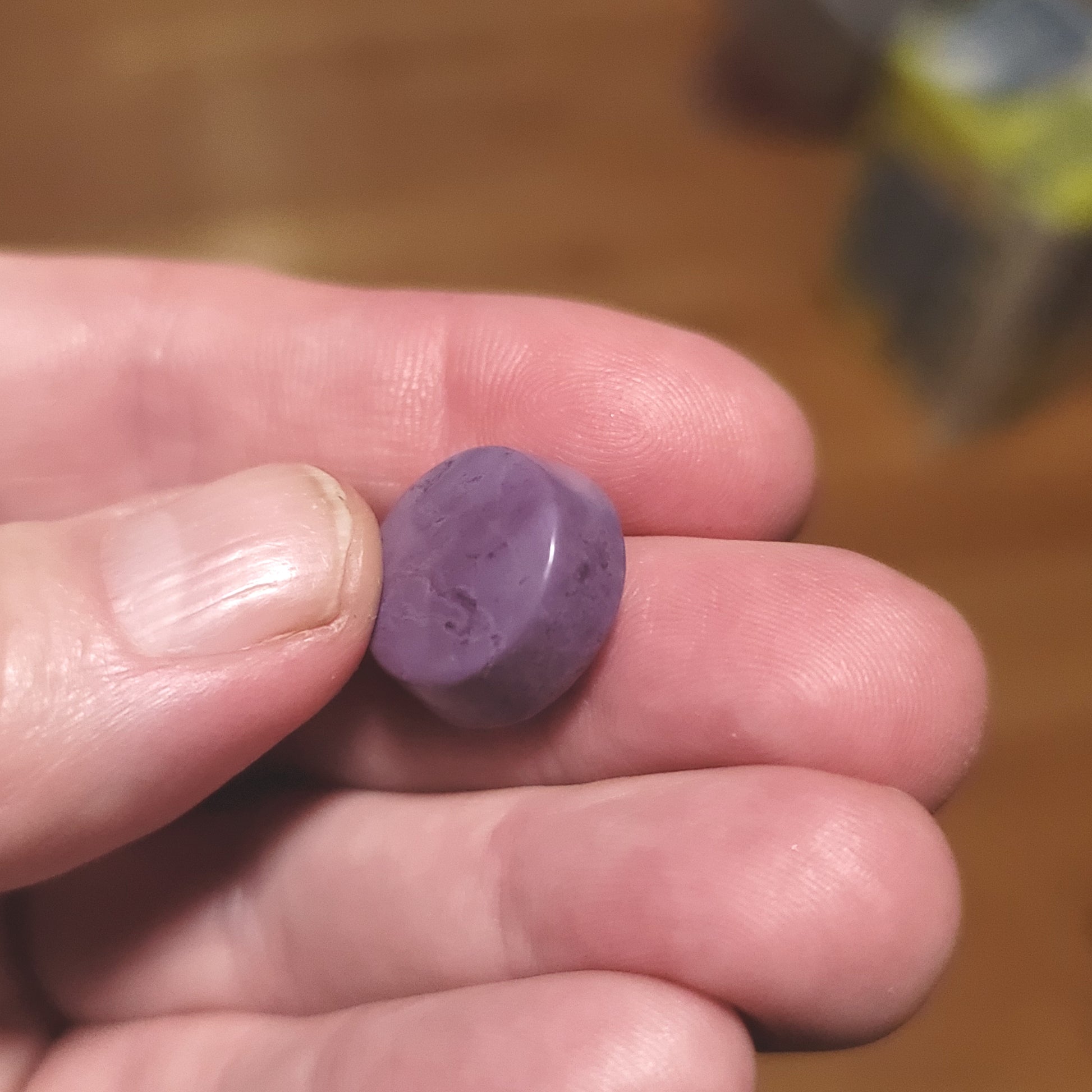 Turkish Purple Jade Cabochon - side view
