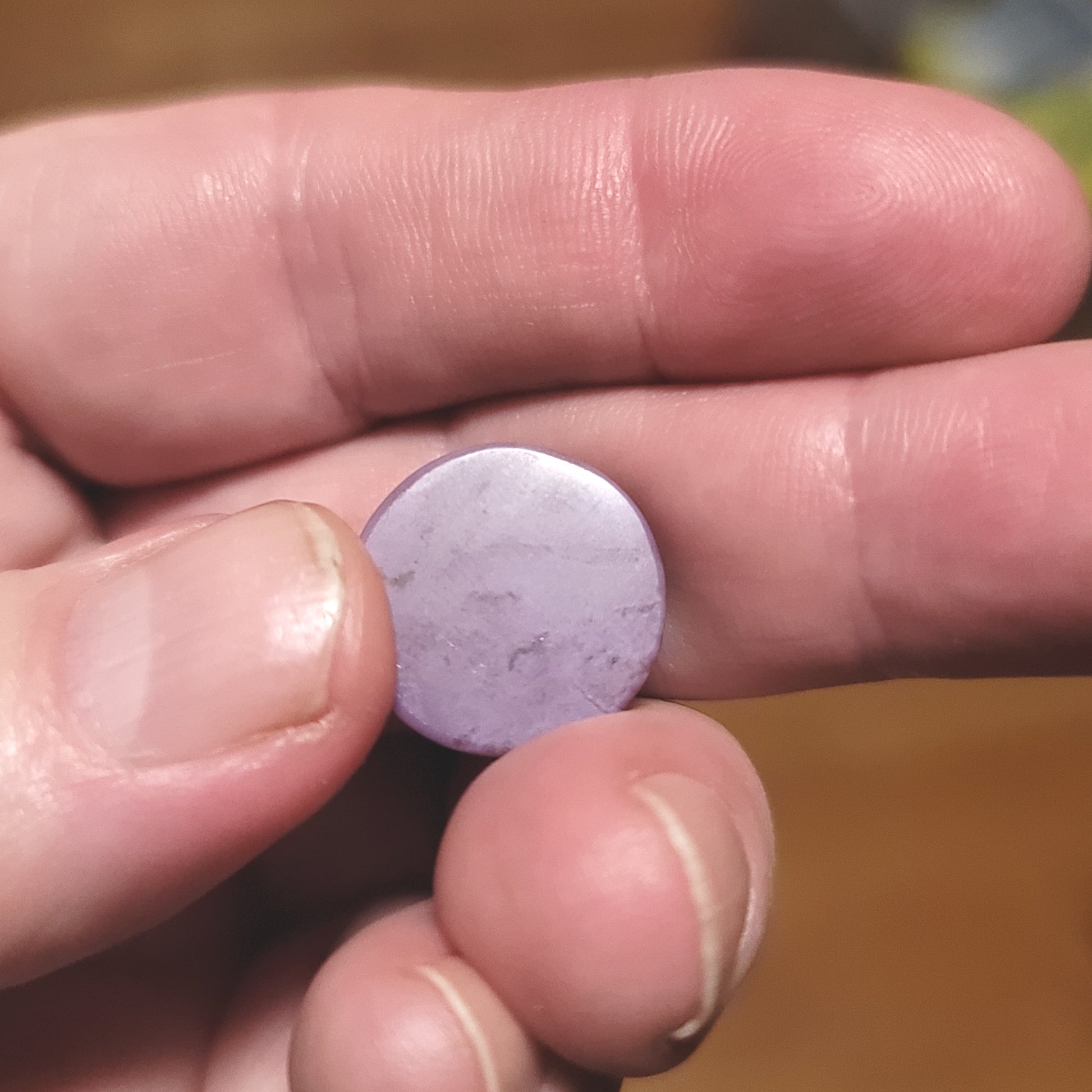 Turkish Purple Jade Cabochon - back view