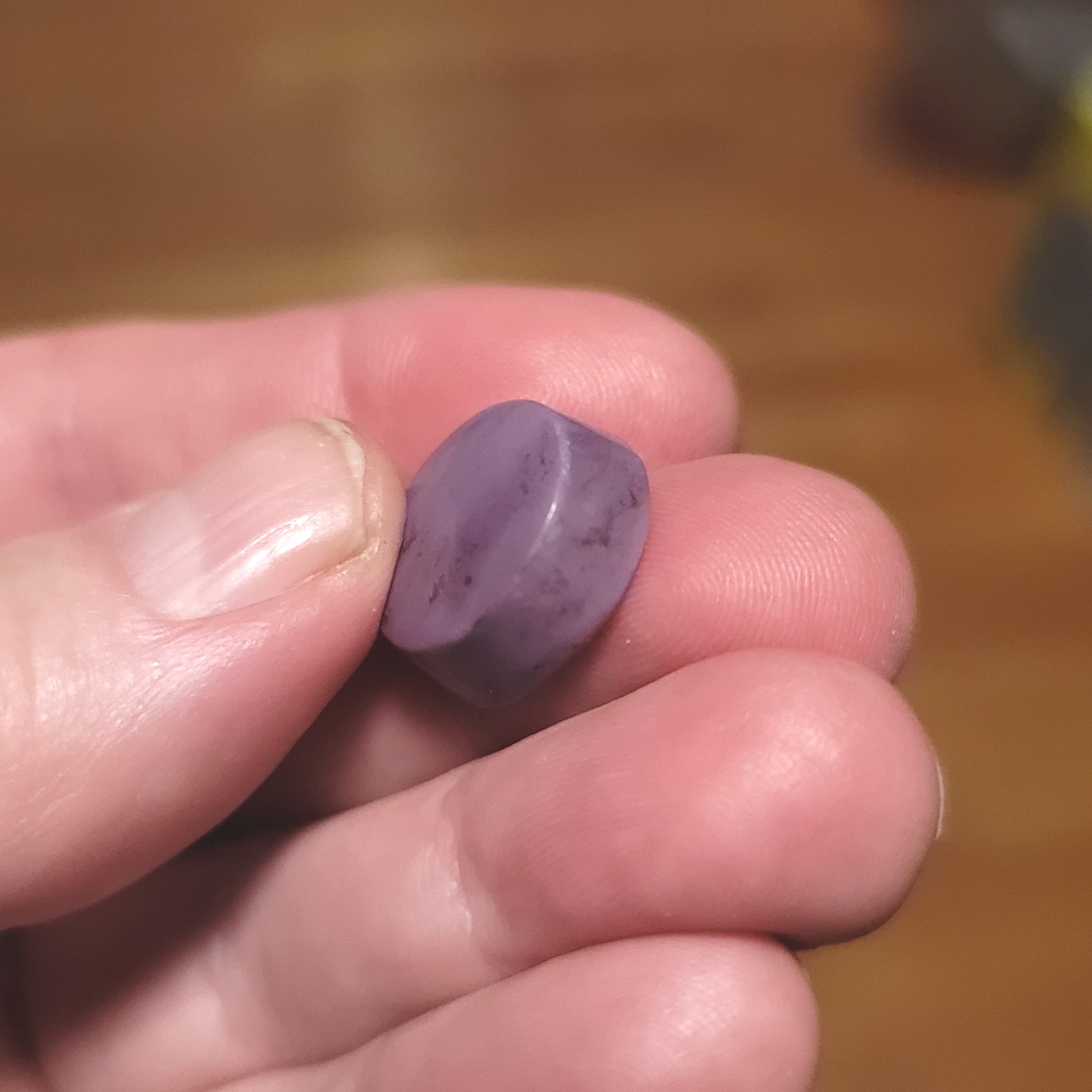 Turkish Purple Jade Cabochon - side view