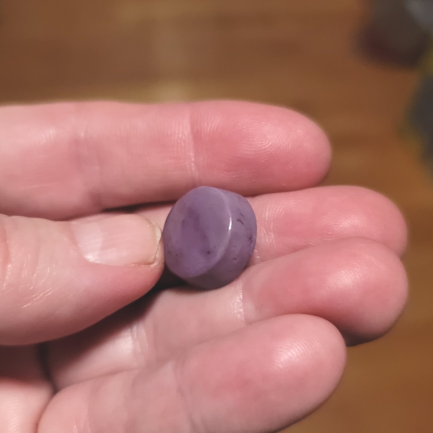 Turkish Purple Jade Cabochon - side view