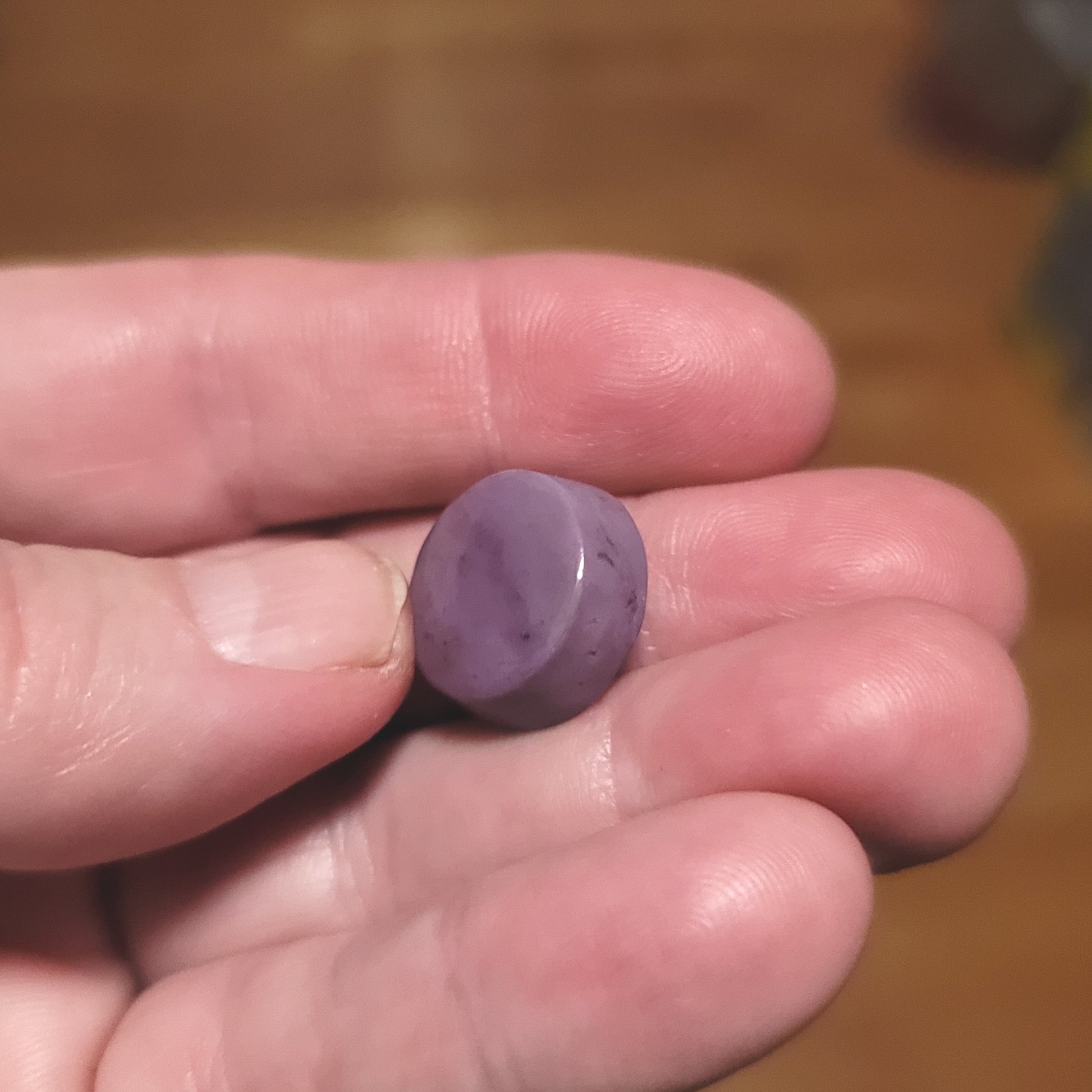Turkish Purple Jade Cabochon - side view