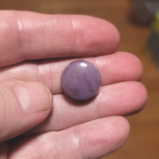 Turkish Purple Jade Cabochon - front view