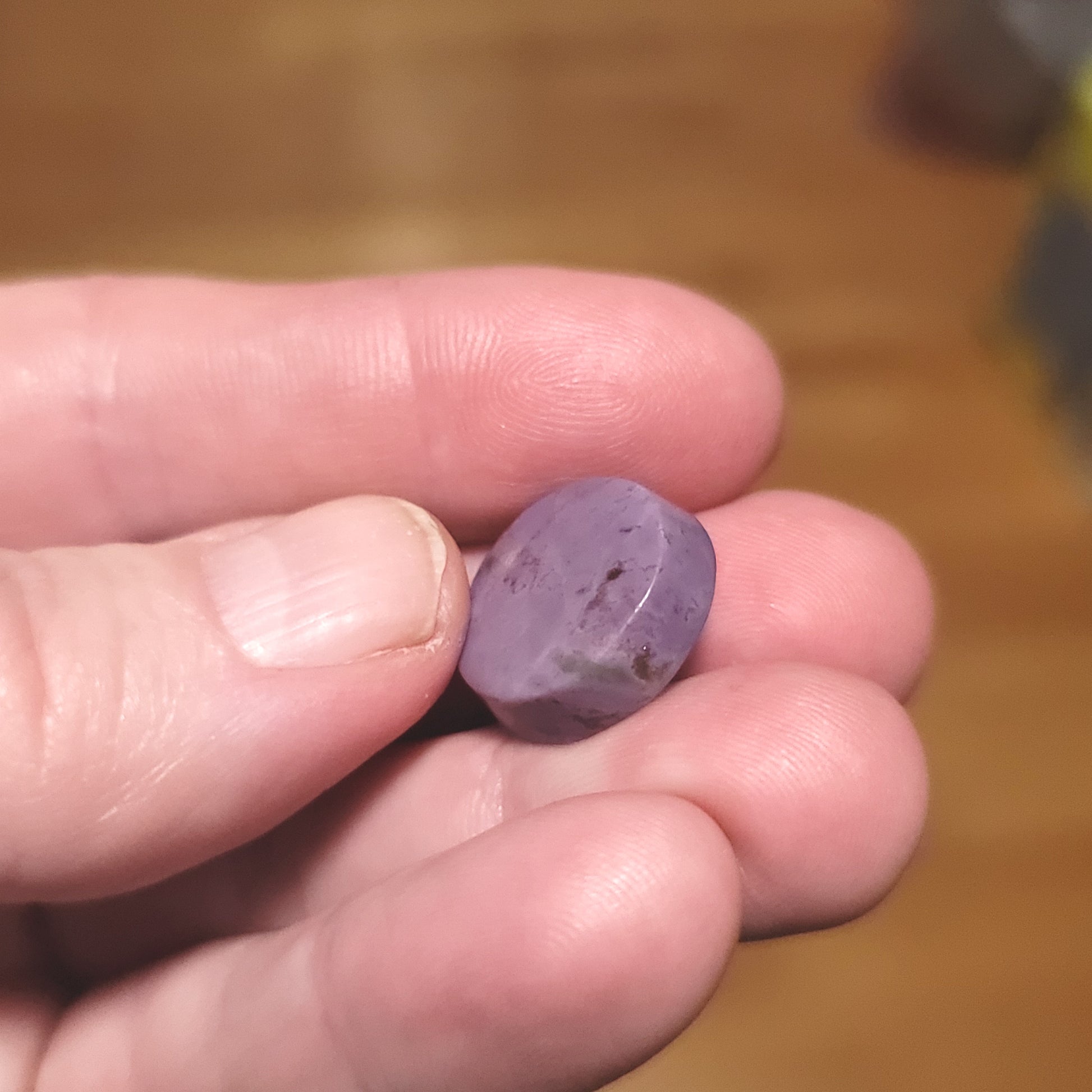 Turkish Purple Jade Cabochon - side view