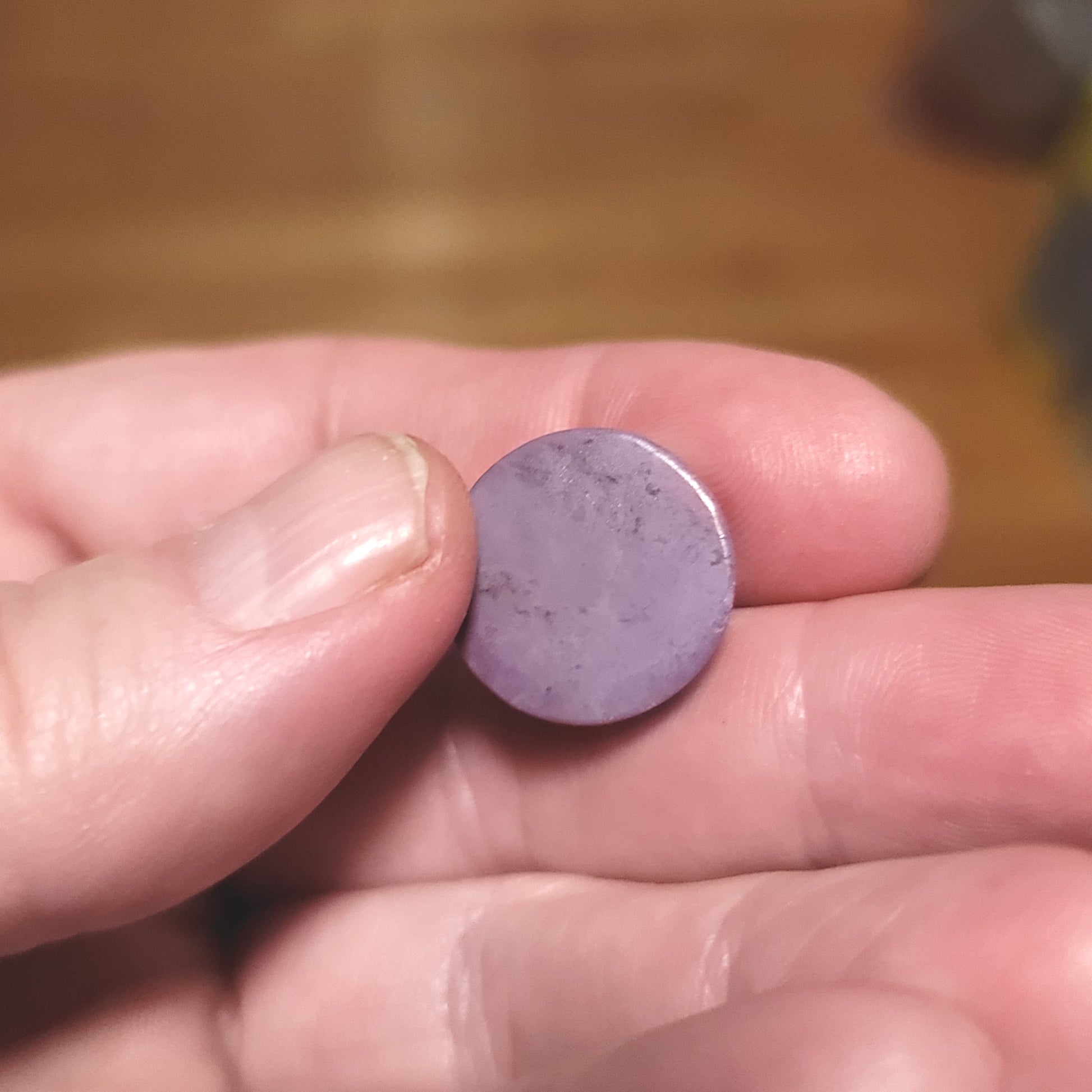 Turkish Purple Jade Cabochon - back view