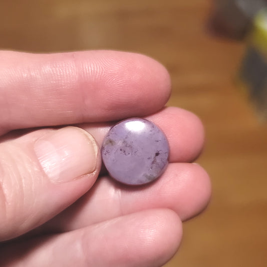 Turkish Purple Jade Cabochon - front view