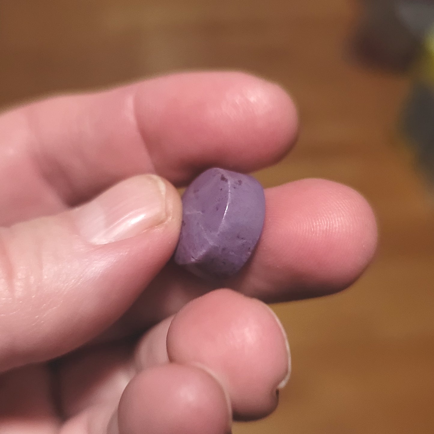 Turkish Purple Jade Cabochon - side view