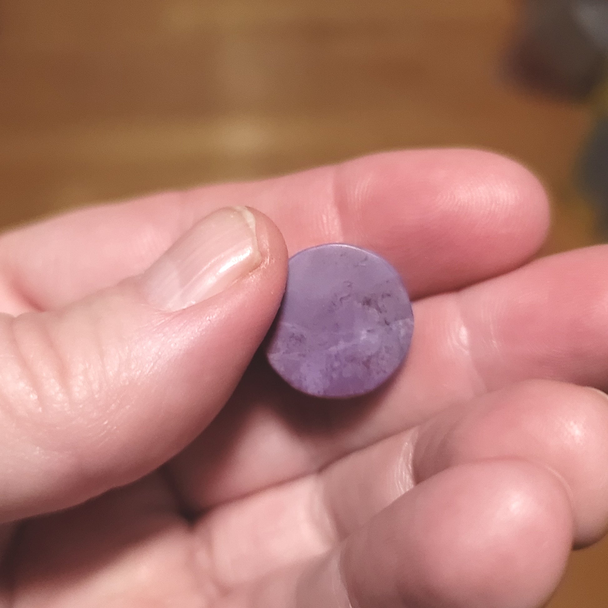 Turkish Purple Jade Cabochon - back view