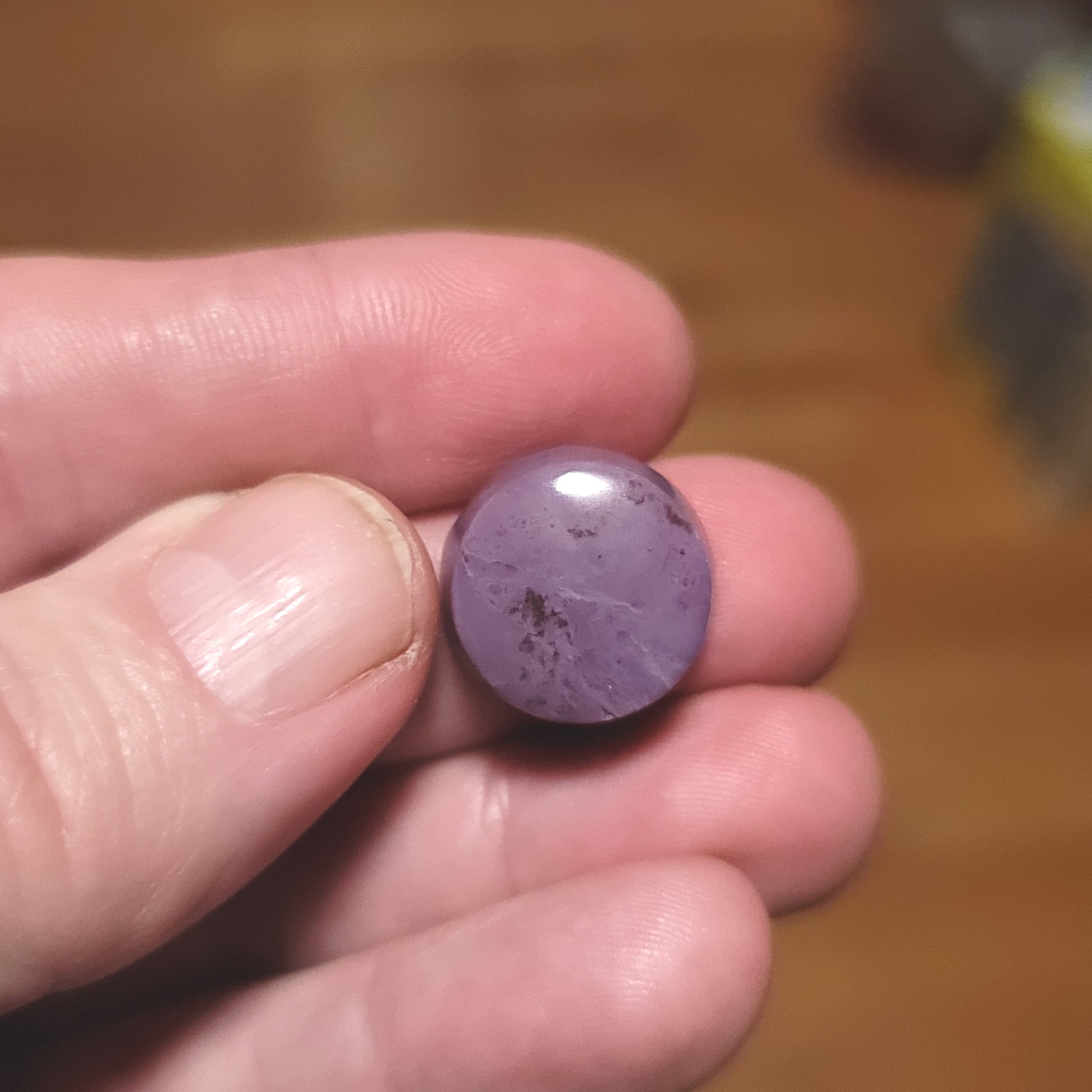 Turkish Purple Jade Cabochon - front view