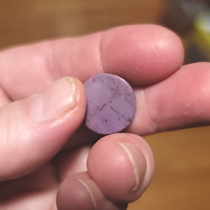 Turkish Purple Jade Cabochon - front view