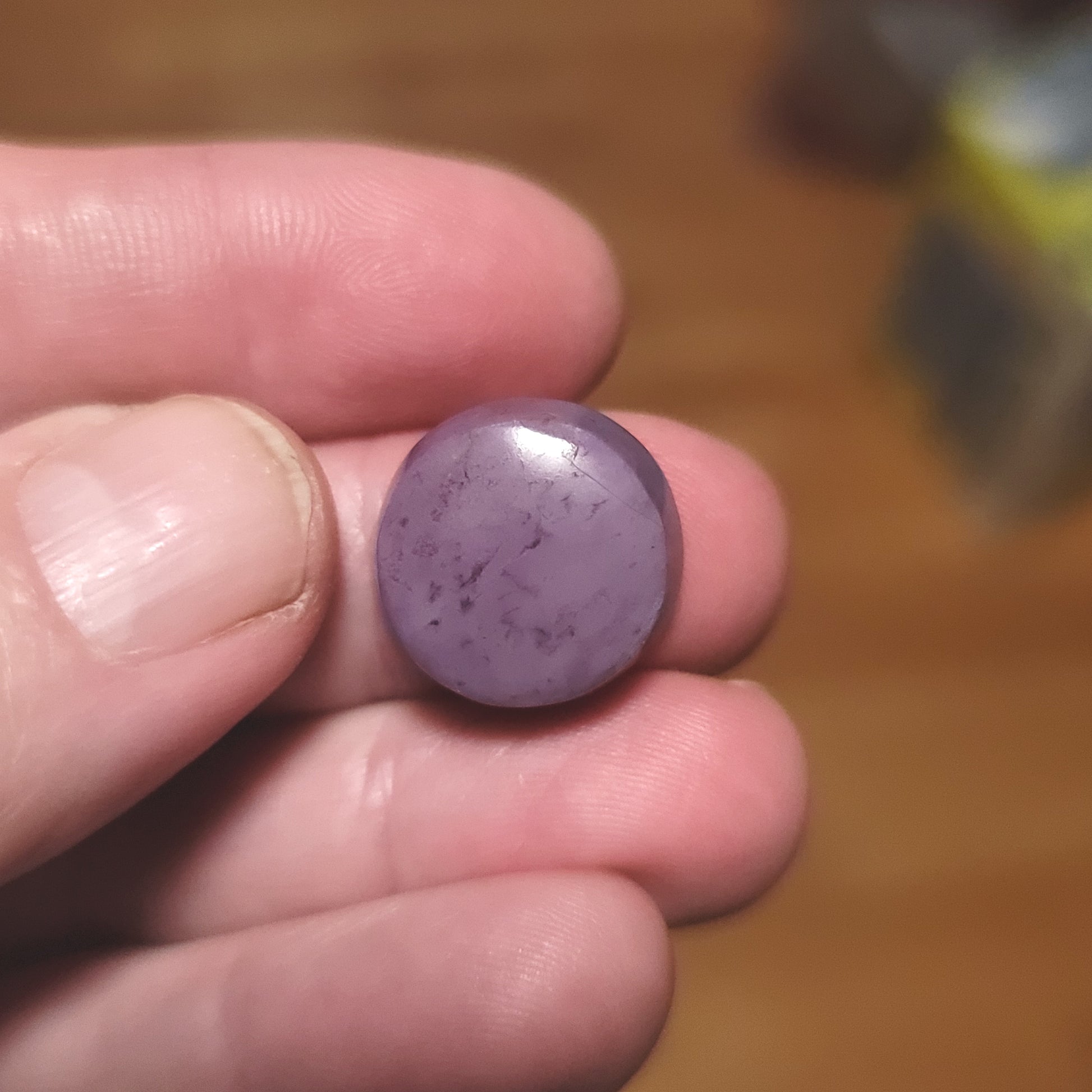 Turkish Purple Jade Cabochon - front view