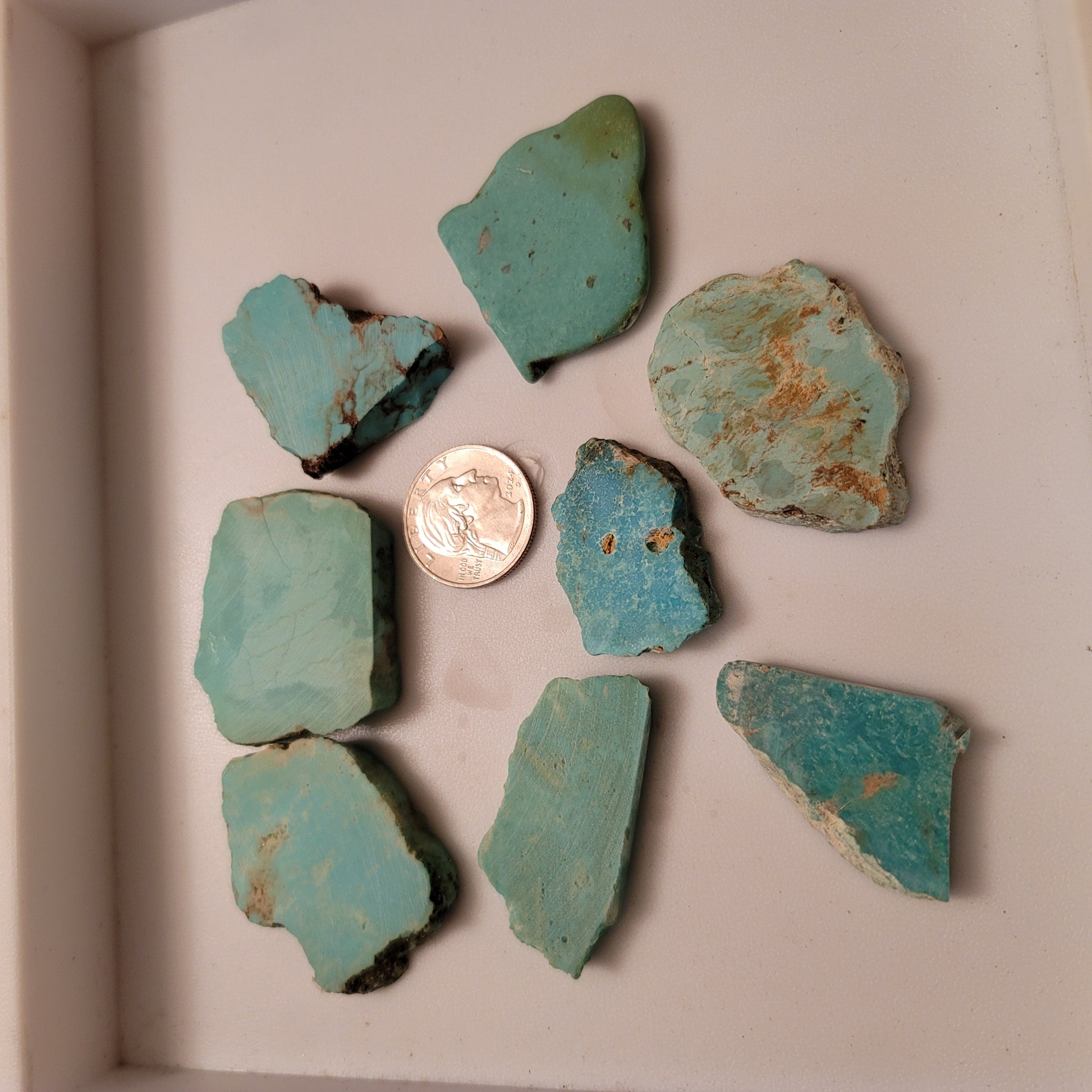 Sonoran Turquoise Slabs - side view