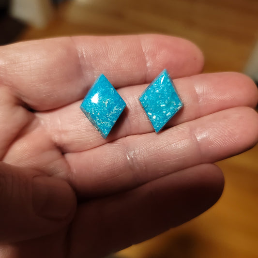 Sonoran Turquoise Cabochon Earring Pair