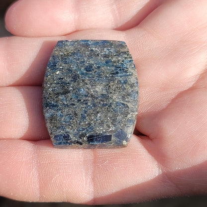 Virginia Kyanite with Pyrite Cabochon - front view