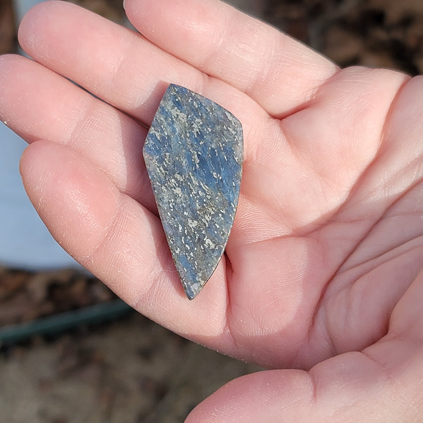 Virginia Kyanite with Pyrite Cabochon