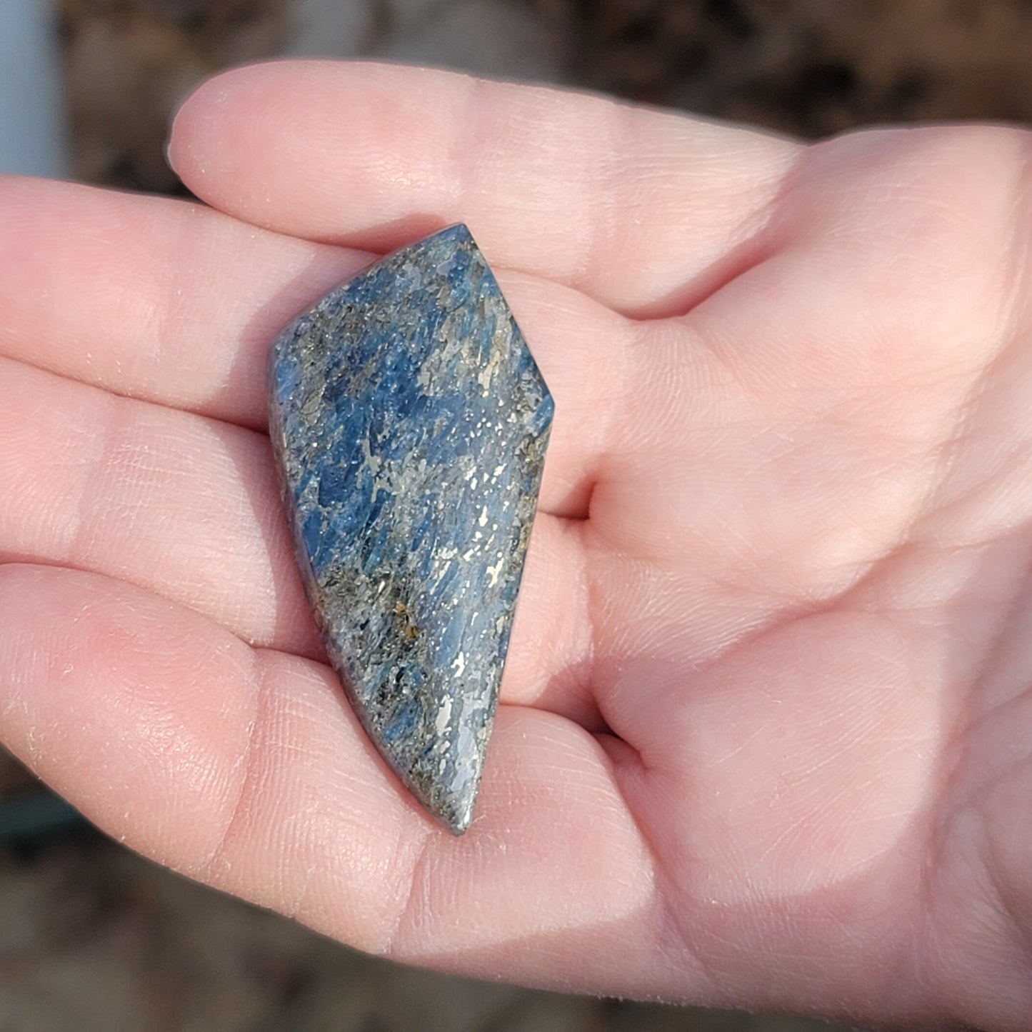 Virginia Kyanite with Pyrite Cabochon