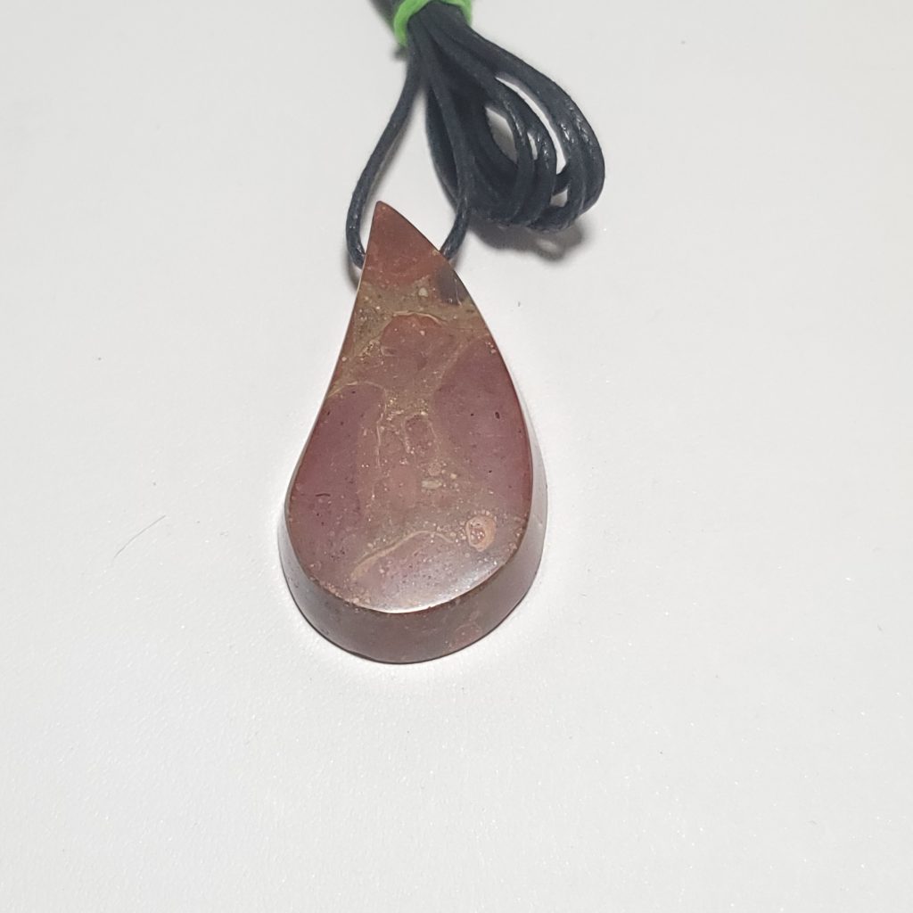 Arkansas Bauxite Freeform Pendant - 50 x 27 x 9.5 mm - 93 ct