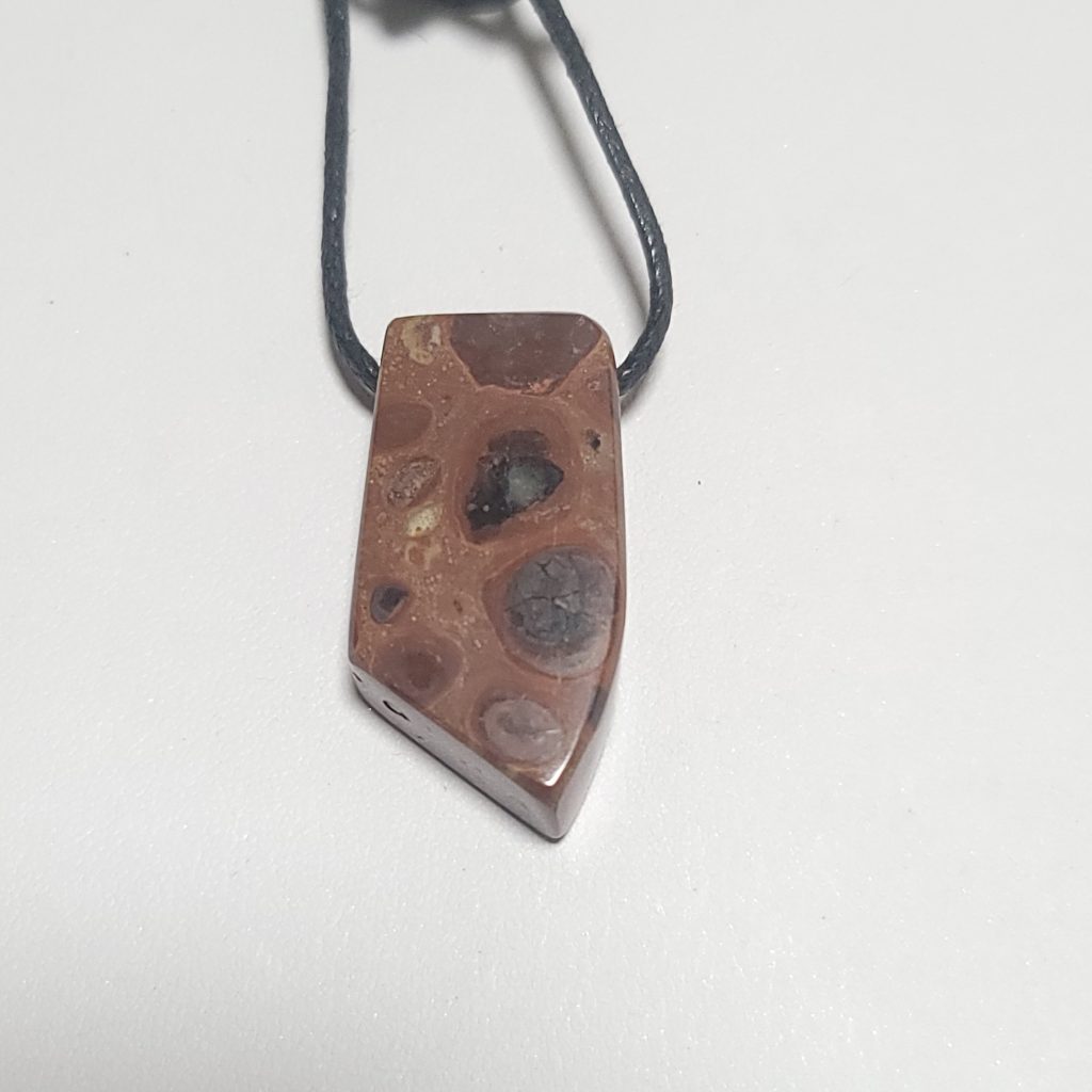 Arkansas Bauxite Freeform Pendant - 36.2 x 18.3 x 9.8 mm - 62 ct
