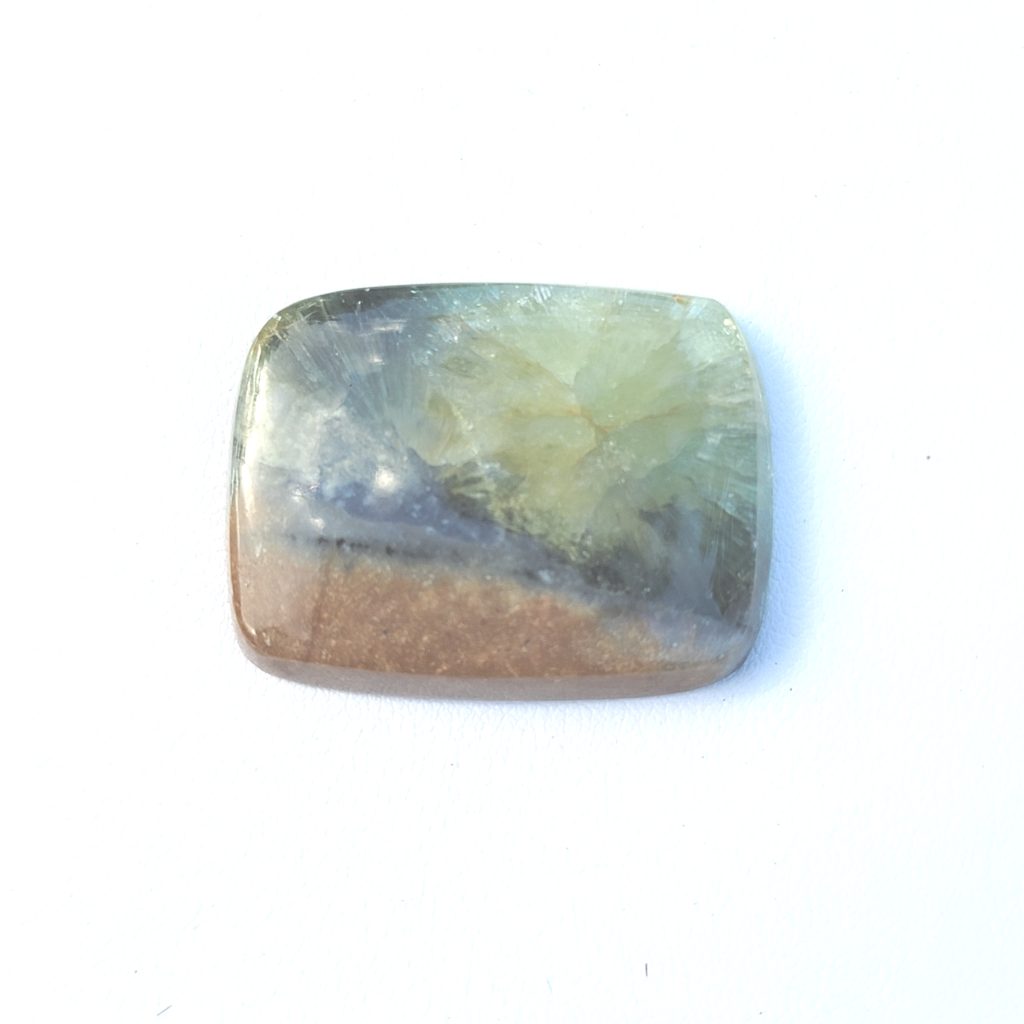 Arkansas Wavellite Cushion Cabochon - 34.1 x 26 x 6.4 mm - 50.8 ct