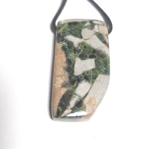 Arkansas Wavellite Freeform Pendant - 50 x 26 x 11.5 mm - 139 ct