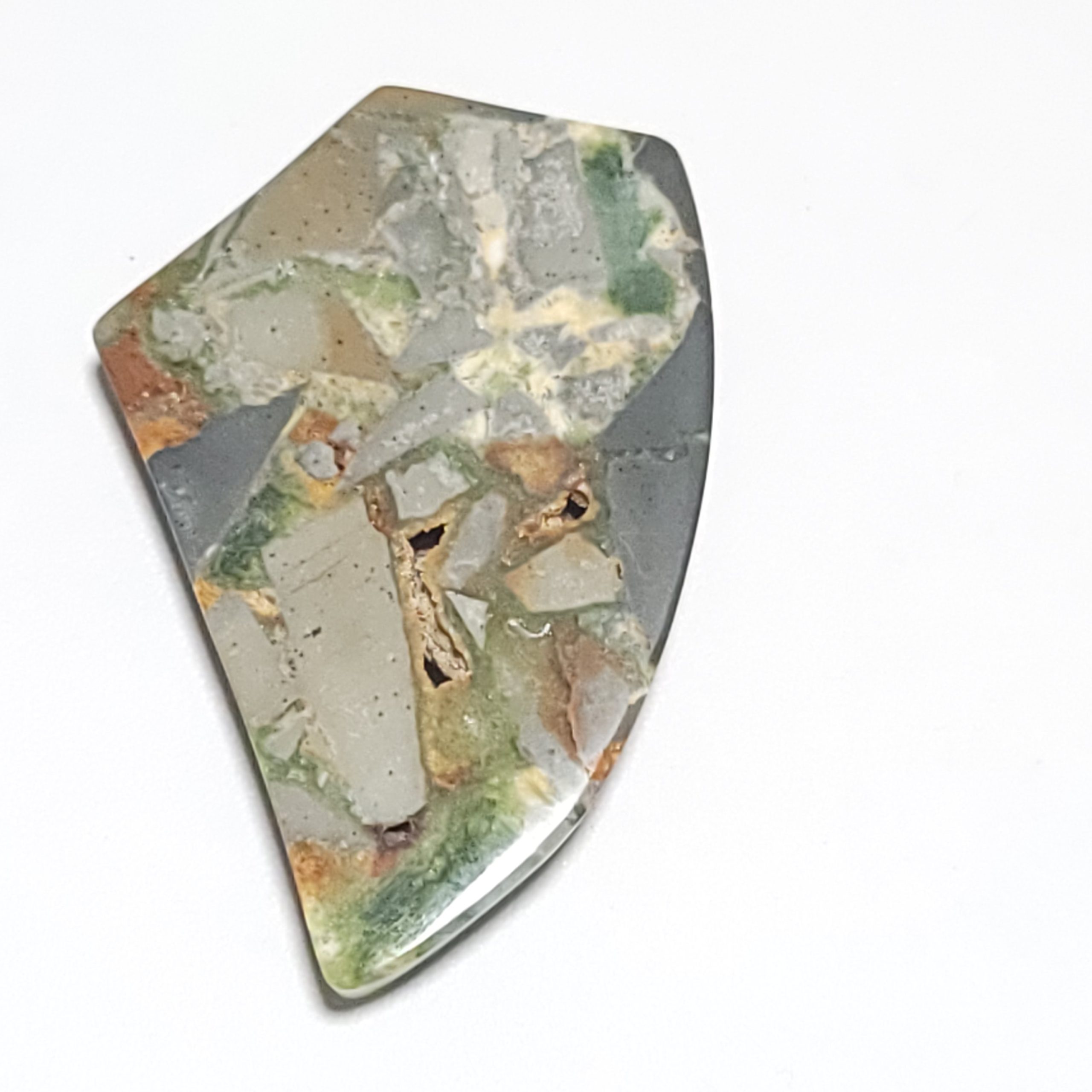 Arkansas Wavellite Shield Cabochon - 65 x 42.5 x 8.1 mm - 139.3 ct - Image 2