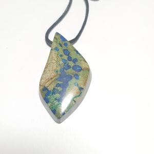 Morenci Azurite in Matrix Freeform Pendant - 50.5 x 30.8 x 10.5 mm - 103.5 ct